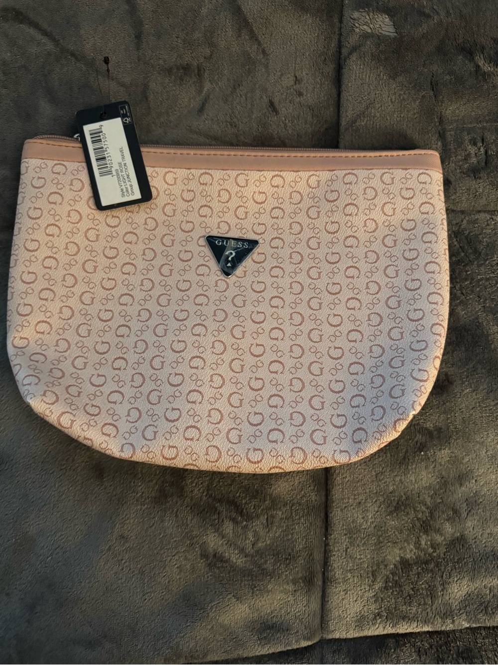 GUESS Pink Monogram Wristlet Pouch